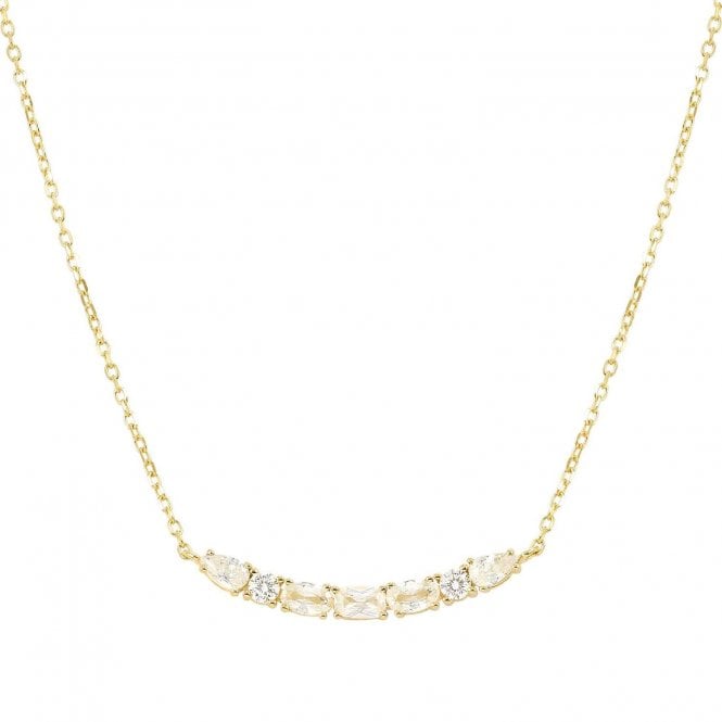 Nomination  Colour Wave Aurora CZ Gold Tone Necklace 3 x 0.3cm, 38-44cm
