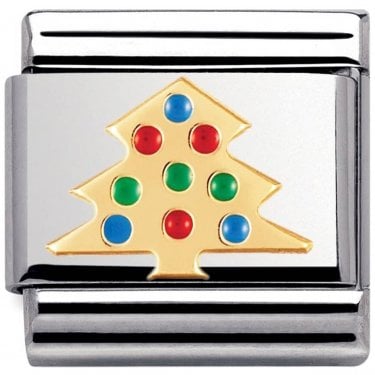 Nomination Coloured Christmas Tree Yellow Gold