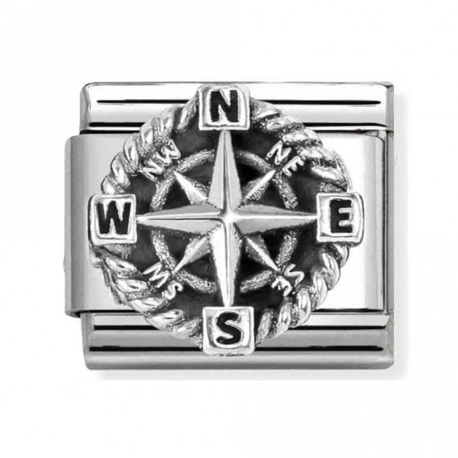 Nomination  Compass Silver Shine Charm