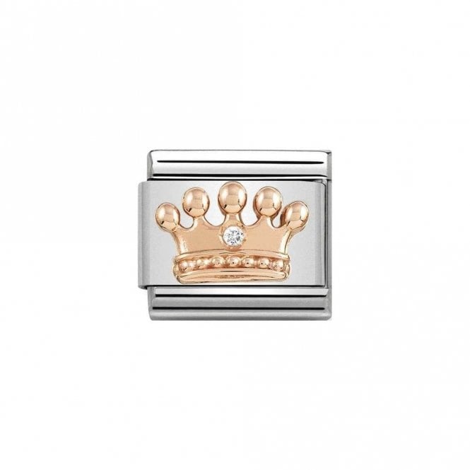 Nomination  Crown with White CZ Rose Gold 