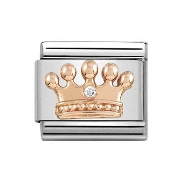 Nomination Crown with White CZ Rose Gold 