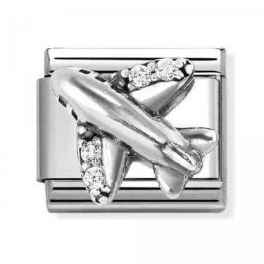 Nomination CZ Aeroplane Silver Shine Charm