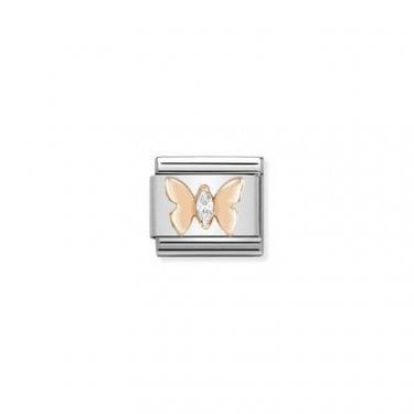 Nomination CZ Butterfly Rose Gold