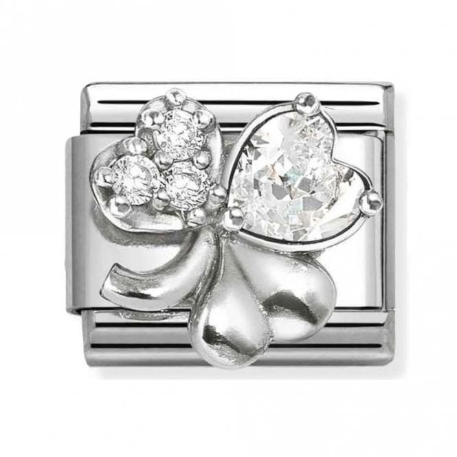 Nomination  CZ Clover Silver Shine Charm