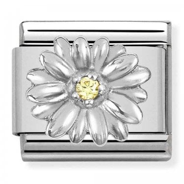 Nomination CZ Daisy Silver Charm