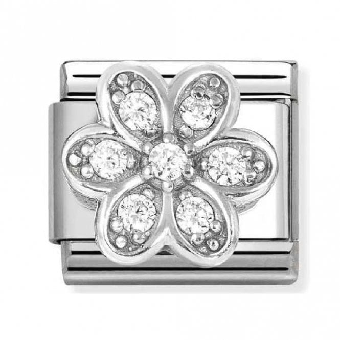 Nomination  CZ Daisy Silver Shine Charm