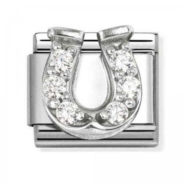 Nomination CZ Danish Horseshoe Silver Shine Charm