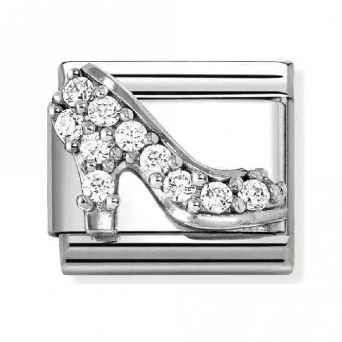 Nomination  CZ High Heel Shoe Silver Shine Charm