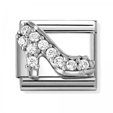Nomination CZ High Heel Shoe Silver Shine Charm