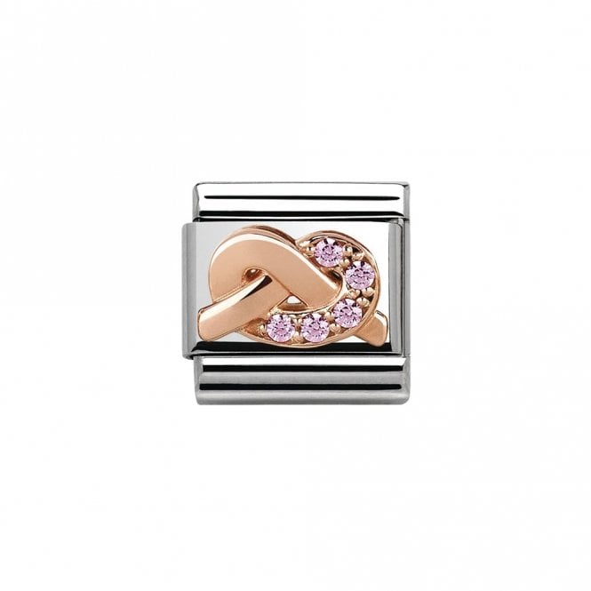 Nomination  CZ Pink Knot Rose Gold 
