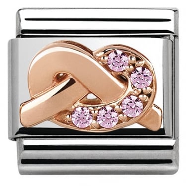 Nomination CZ Pink Knot Rose Gold 