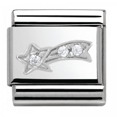 Nomination CZ Shooting Star White Comet Silver Shine