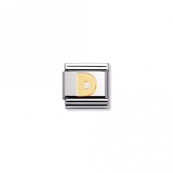Nomination  D Initial Yellow Gold 