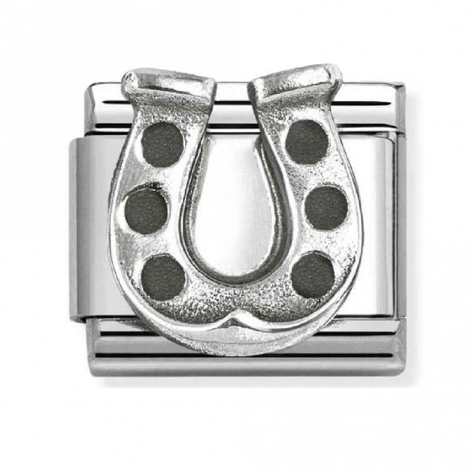 Nomination  Danish Horseshoe Silver Shine Charm