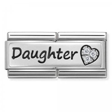 Nomination Daughter CZ Double Silver Shine