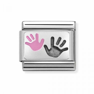 Nomination Daughter & Parent Hands Silvershine
