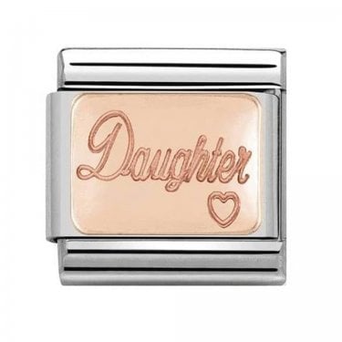 Nomination Daughter with Heart Rose Gold