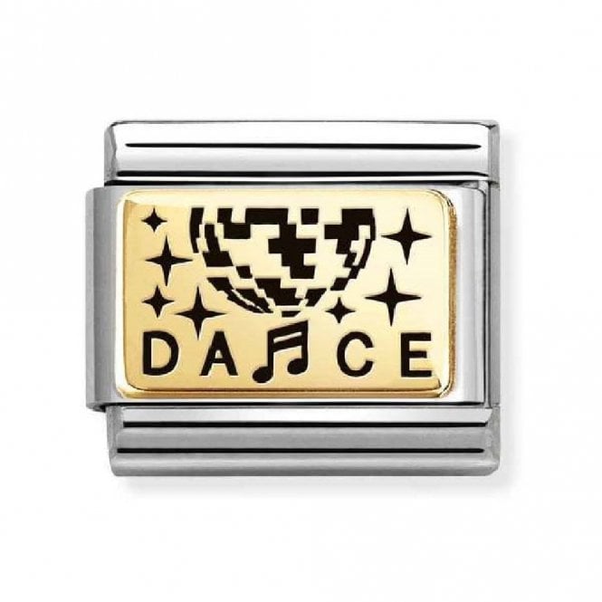 Nomination  Disco Ball Dance Yellow Gold Charm