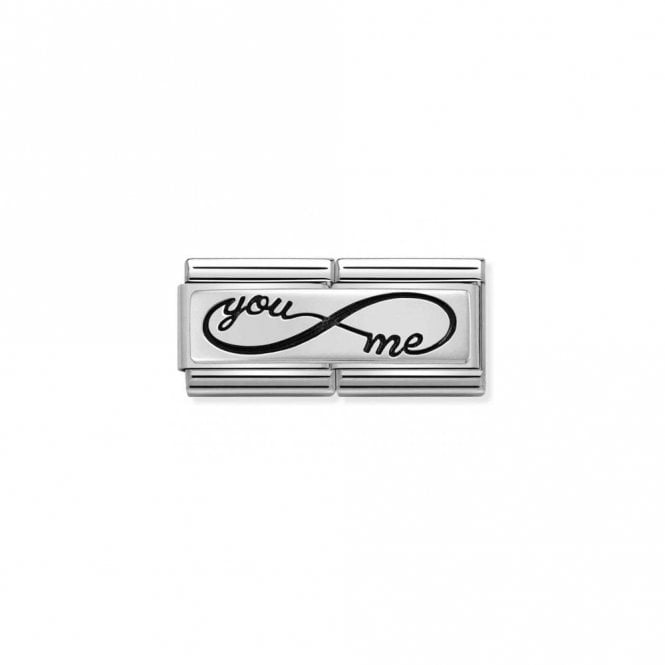 Nomination  Double Link You Me Infinity Silver Shine Charm