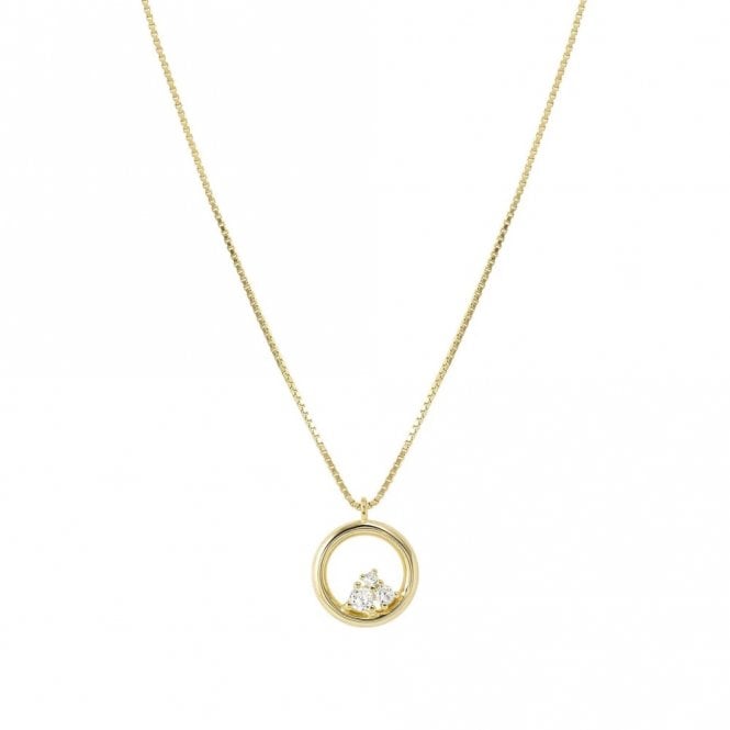 Nomination  Dreams Beats CZ Circle Gold Tone Necklace 38-44cm