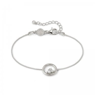 Nomination Dreams Beats CZ Circle Sterling Silver Bracelet 1.1 x 1.1cm, 15-18cm