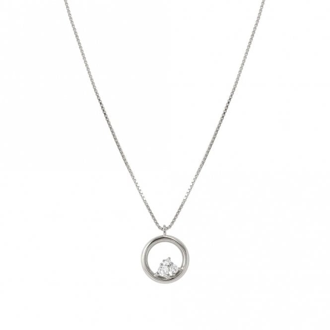 Nomination  Dreams Beats CZ Circle Sterling Silver Necklace 38-44cm