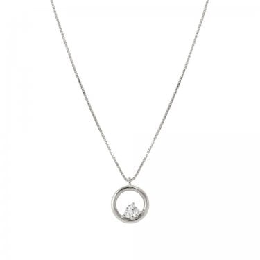 Nomination Dreams Beats CZ Circle Sterling Silver Necklace 38-44cm