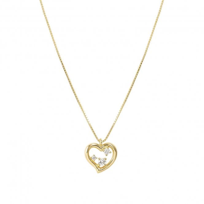 Nomination  Dreams Beats CZ Heart Gold Tone Necklace 1 x 1.1cm, 38-44cm