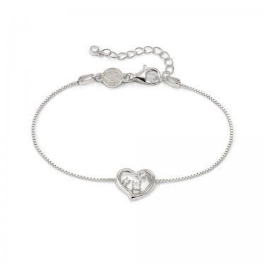 Nomination Dreams Beats CZ Heart Sterling Silver Bracelet 15-18cm