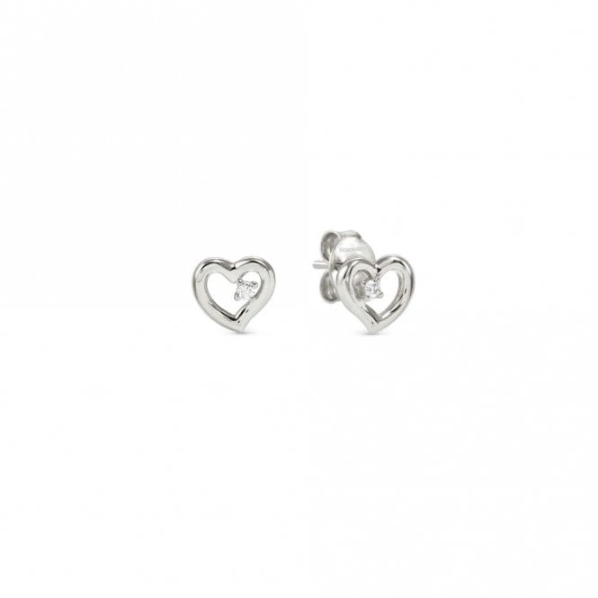 Nomination  Dreams Beats CZ Heart Sterling Silver Stud Earrings
