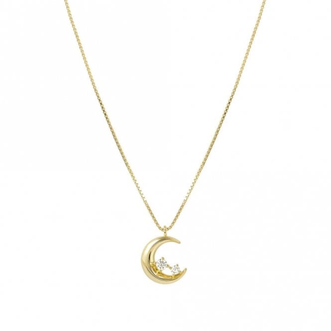 Nomination  Dreams Beats CZ Moon Gold Tone Necklace 38-44cm
