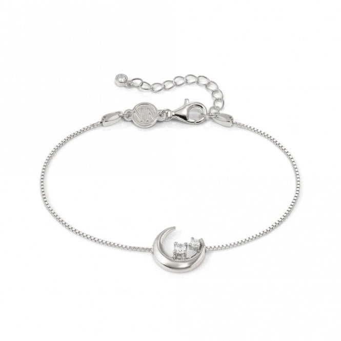 Nomination  Dreams Beats CZ Moon Sterling Silver Bracelet 1.0 x 1.0cm, 15-18cm
