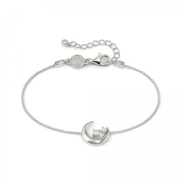Nomination Dreams Beats CZ Moon Sterling Silver Bracelet 1.0 x 1.0cm, 15-18cm