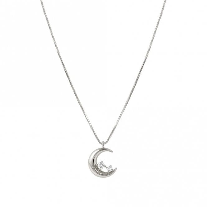Nomination  Dreams Beats CZ Moon Sterling Silver Necklace 38-44cm
