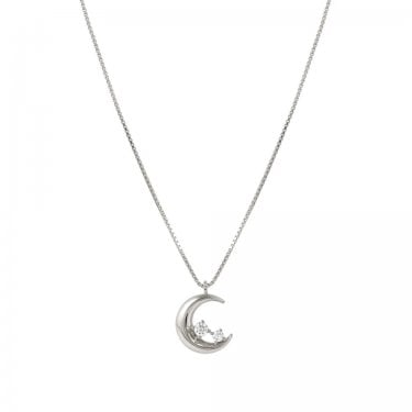 Nomination Dreams Beats CZ Moon Sterling Silver Necklace 38-44cm