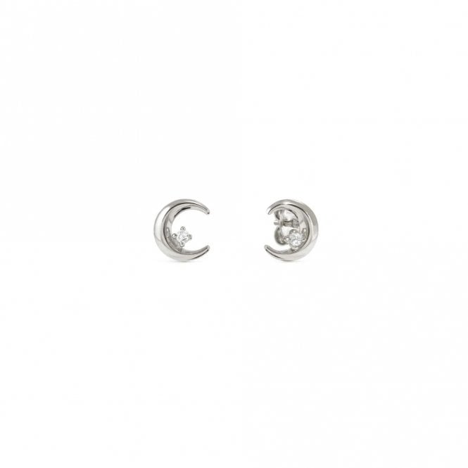 Nomination  Dreams Beats CZ Moon Sterling Silver Stud Earrings