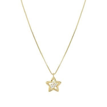 Nomination Dreams Beats CZ Star Gold Tone Necklace 1.1 x 1.1cm, 38-44cm