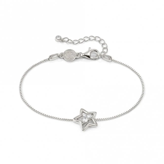 Nomination  Dreams Beats CZ Star Sterling Silver Bracelet 1.1 x 1.1cm, 15-18cm