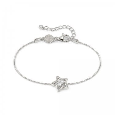Nomination Dreams Beats CZ Star Sterling Silver Bracelet 1.1 x 1.1cm, 15-18cm