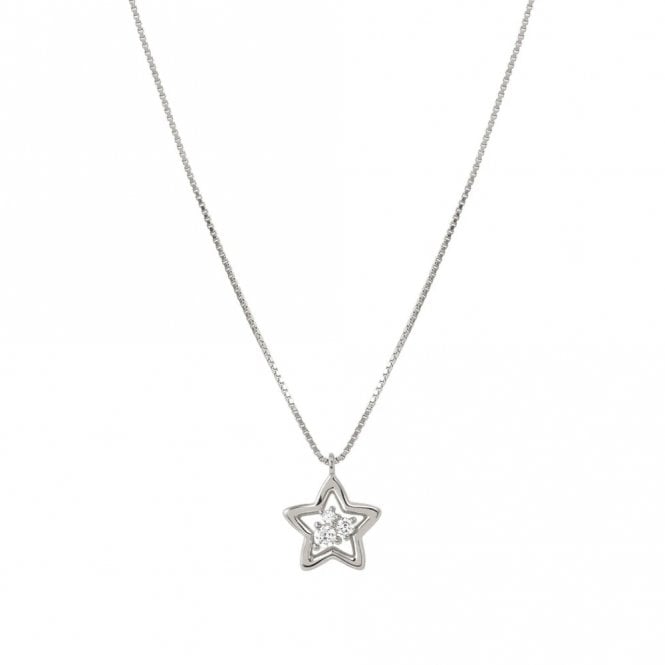 Nomination  Dreams Beats CZ Star Sterling Silver Necklace 38-44cm