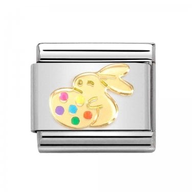 Nomination Easter Rabbit with Egg Yellow Gold Charm