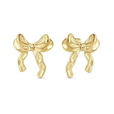 Nomination Ecclettica Bow Gold Tone Stud Earrings 2.1 x 2.3cm