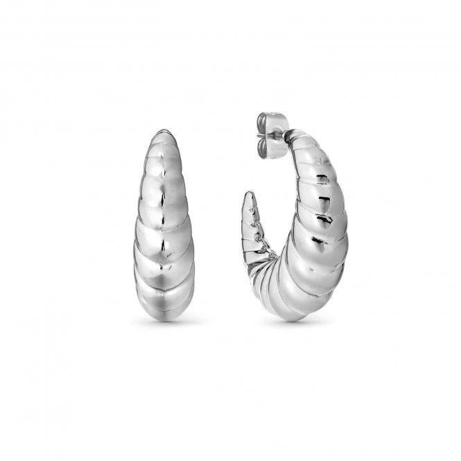 Nomination  Ecclettica Croissant Textured Hoop Earrings 25mm