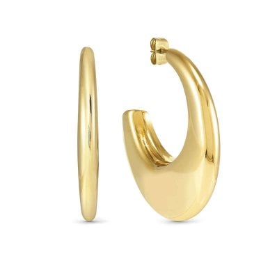 Nomination Ecclettica Drop Hoop Medium Gold Tone Hoop Earrings 40mm