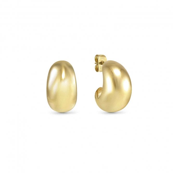 Nomination  Ecclettica Moon Shape Small Gold Tone Hoop Earrings 18mm