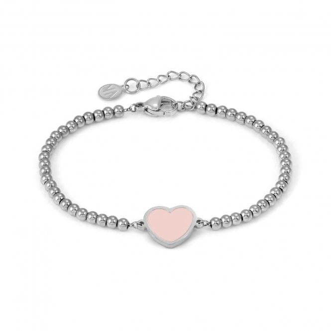 Nomination  Emosfere Pink Enamel Heart Beaded Bracelet 1.2 x 1.05cm, 15-18cm