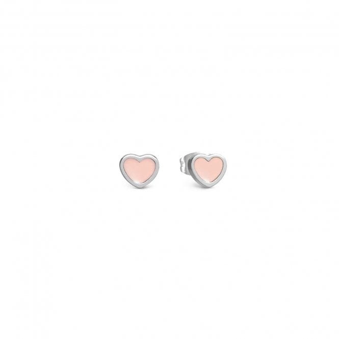 Nomination  Emosfere Pink Enamel Heart Stud Earrings 0.7 x 0.6cm
