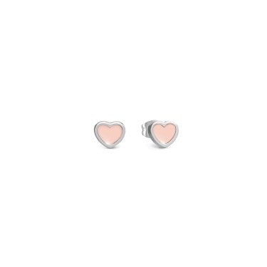 Nomination Emosfere Pink Enamel Heart Stud Earrings 0.7 x 0.6cm