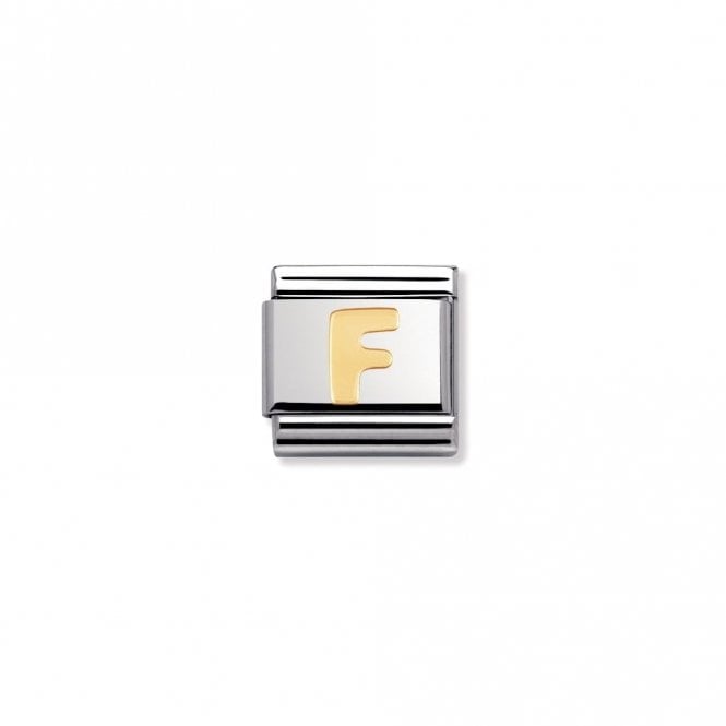 Nomination  F Initial Yellow Gold 
