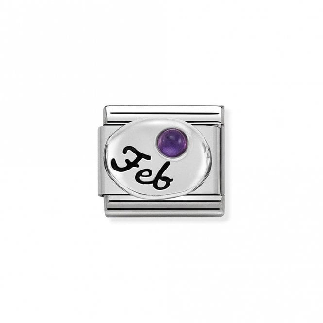 Nomination  Feb Writing with Amethyst Birthstone Silver Shine